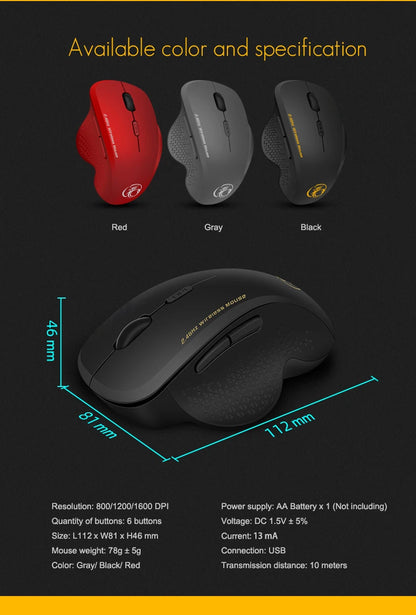 UTHAI G6 Laptop Accessories Ergonomic Design 2.4G Wireless Mouse Business Office Gift Smart 6-Button Gaming Mouse