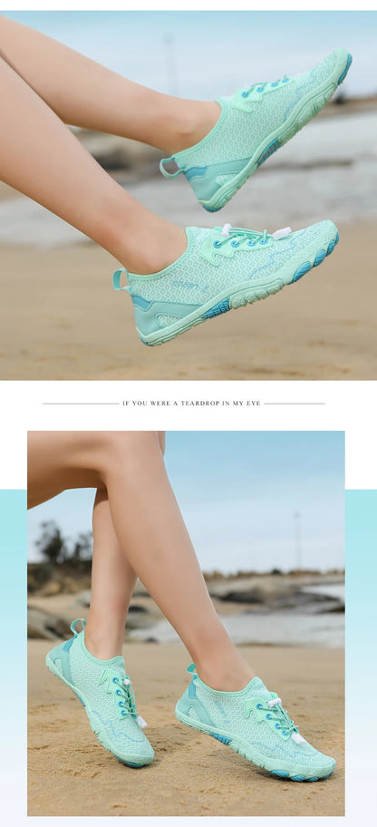 New Barefoot Wading Shoes Men and Women Mesh Quick-Drying Beach Shoes Outdoor Non-Slip Swimming Shoes Unisex Water Sports Shoes