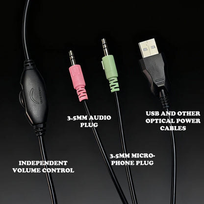 H21 wired headphones gaming, computer, music Fits online courses, conferences, birthdays. Works with PS4/PS5/Xbox/Switch/