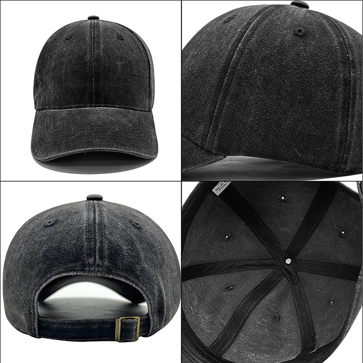 Retro stiliaus išplauta, susidėvėjusi beisbolo kepurė su išsiuvinėtu kaukolės motyvu, „Dad Hat“ stiliaus, vyrams ir moterims, kasdieninė, reguliuojama, lauko kepurė nuo saulės 260617