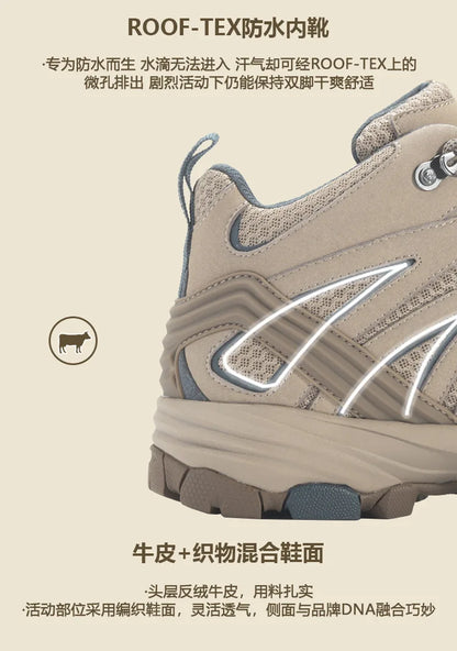 ROCKROOSTER Hiking shoes Men waterproof hunting Boots Tactical Desert Combat Boots trekking Ankle mountian cow Leather Sneakers