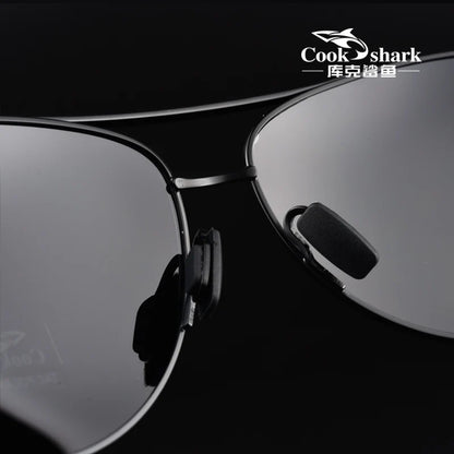 Cook polarizer color-changing sunglasses male driver fishing sunglasses day and night driving special glasses tide