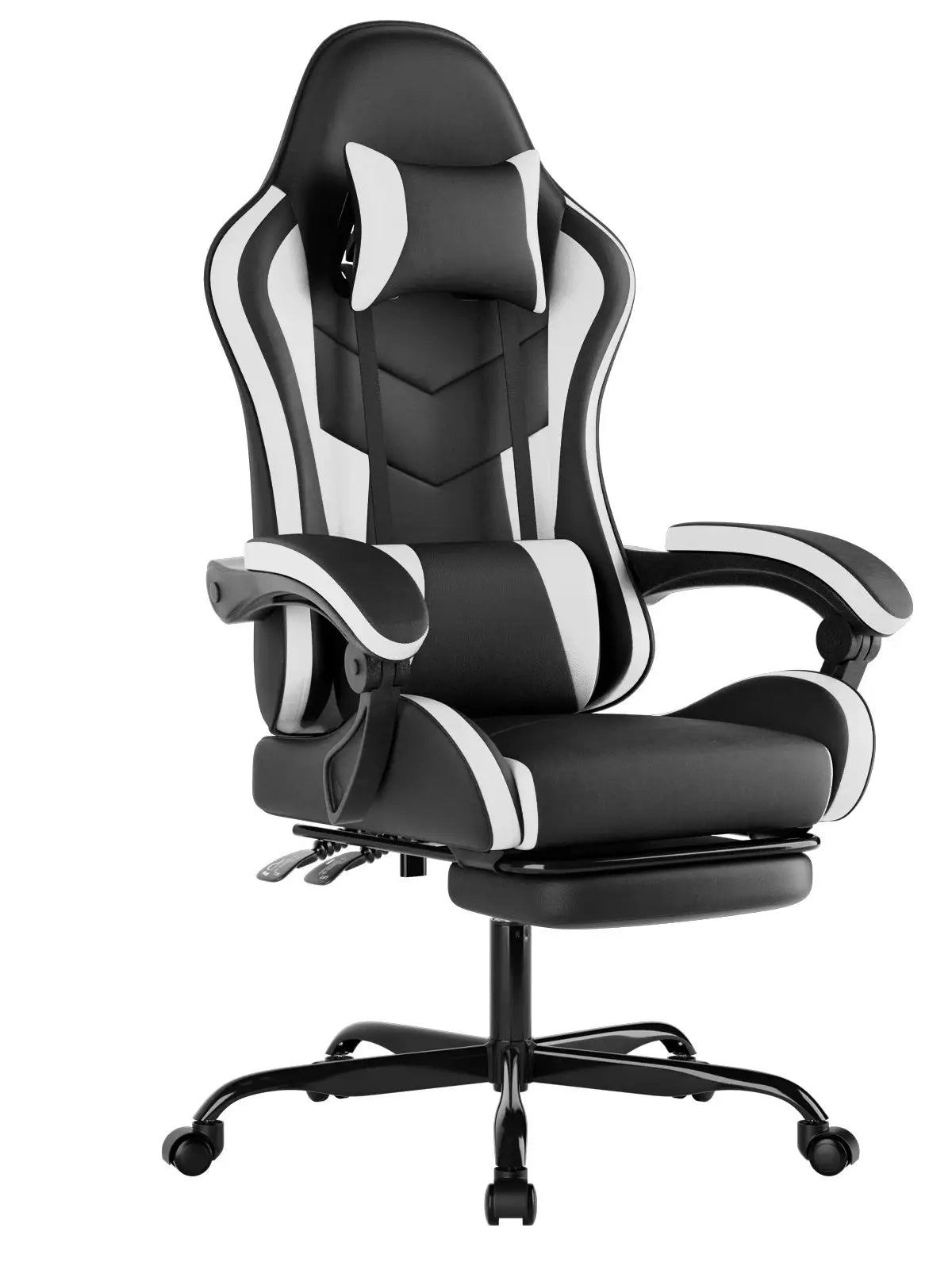 WOTSTA Gaming Chair with Footrest Gamer Chairs Ergonomic with Lumbar Cushion Headrest Height Adjustable Computer Chair
