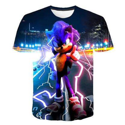 spuer speed Game 3D Character T-shirt for Boys Girls Short Sleeve Summer men women clothes Casual Tee tops