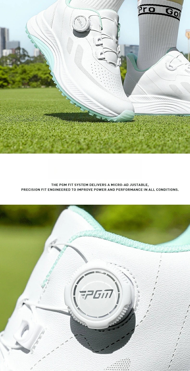 Scarpe da golf da donna PGM estive traspiranti con lacci a rotella, rialzate, antiscivolo, sneakers sportive outdoor coreane XZ417