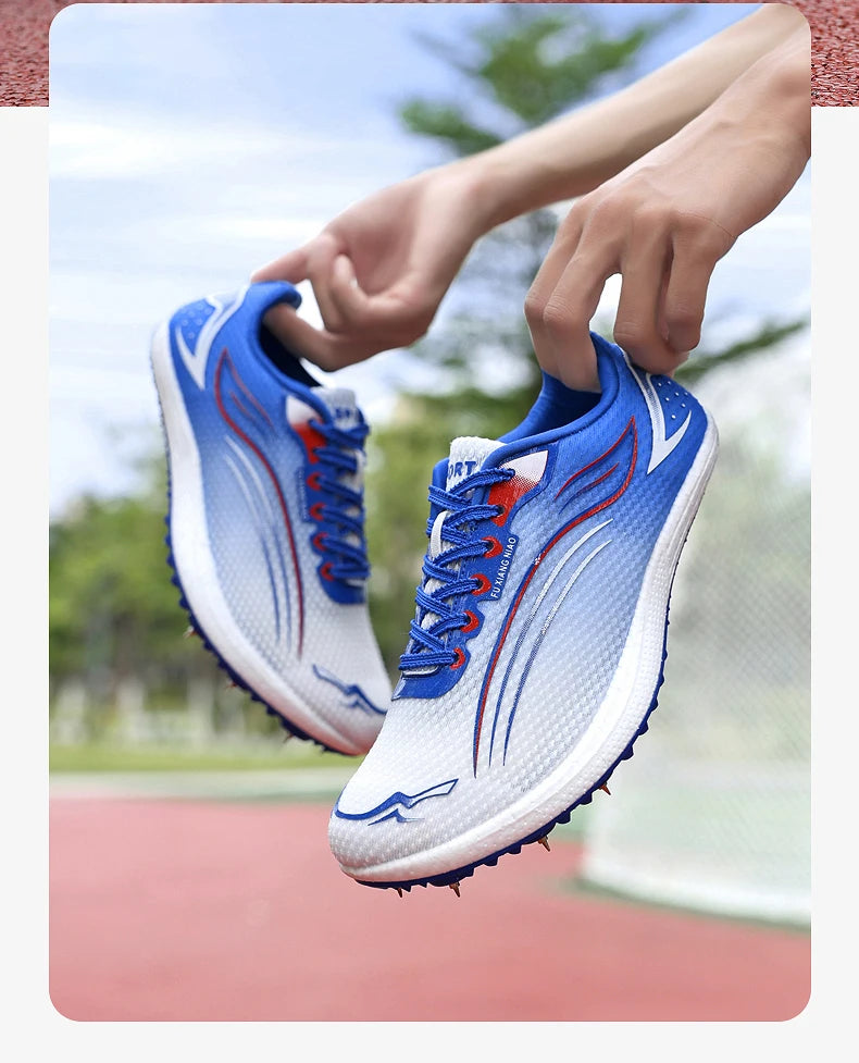 High Quality Men Women Track and Field Shoes Youth Anti Slip Sneakers Outdoor Professional Jumping Runn Shoes Student Trainers