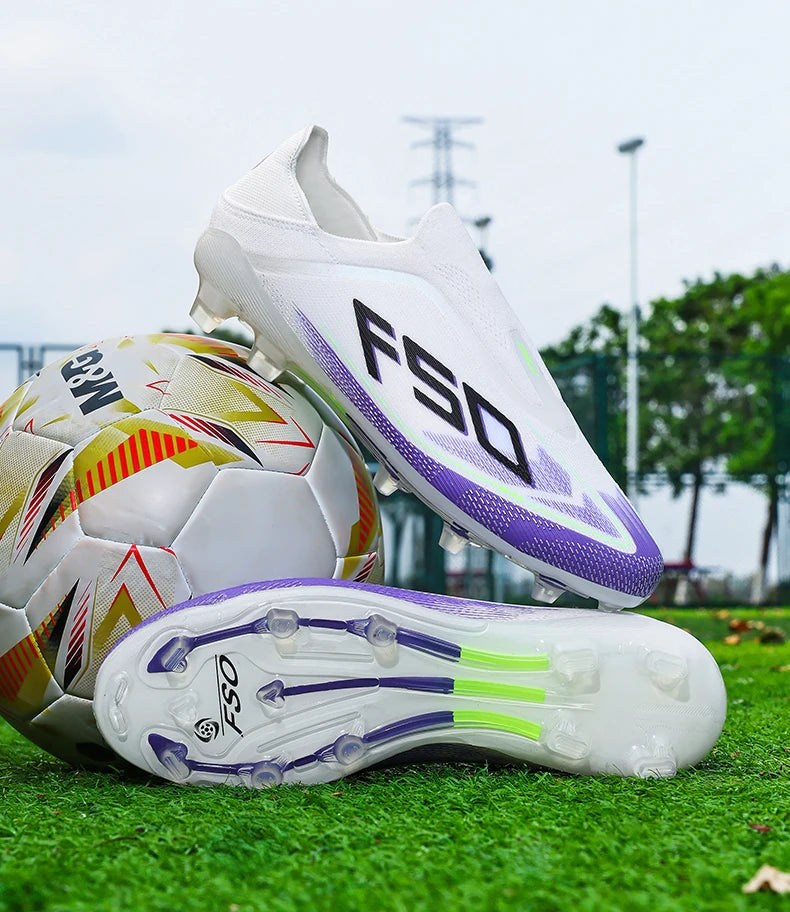 Neue Herren-Fußballschuhe, Futsal- und Outdoor-Sneaker, rutschfeste hochwertige Fußballschuhe mit Stollen für Rasenplätze, Bestseller, High-Top, leicht