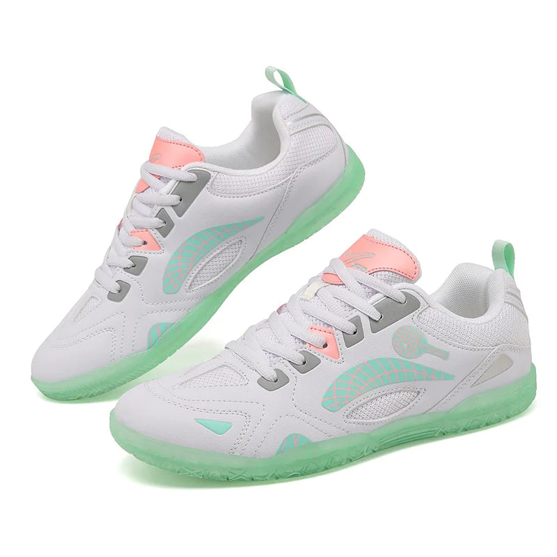 TaoBo Green Color Size 36-46 Men's Table Tennis Shoes High Quality Badminton Sports Shoes Training Volleyball Sneakers