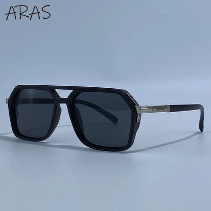 Vintage Steampunk Polarized Sunglasses Women Double Bridge Black 2026 Luxury Designer Driving Shades For Lady Fashion Eyewear