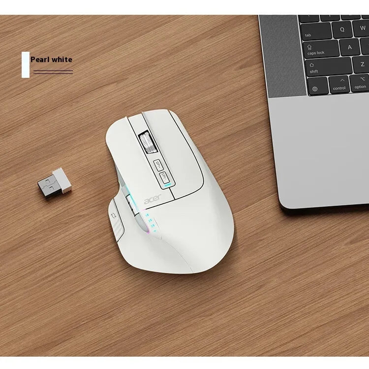 Acer Omr225 Gamer Mouse 3mode Bluetooth Wireless Mouse Dual Scroll Ergonomic Mouse Custom Programming Gaming Mice Office Mouses