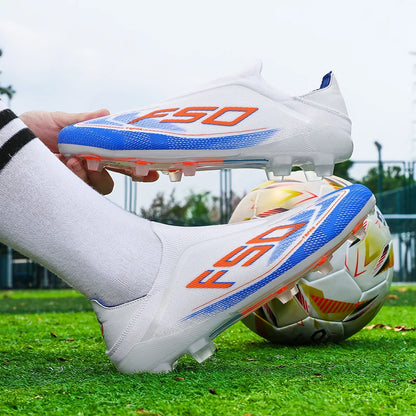 Men's Soccer Cleats Professional Football Boots Society Turf Breathable Mesh Youth Soccer Shoes Anti-Skid Male Sneakers Chuteira