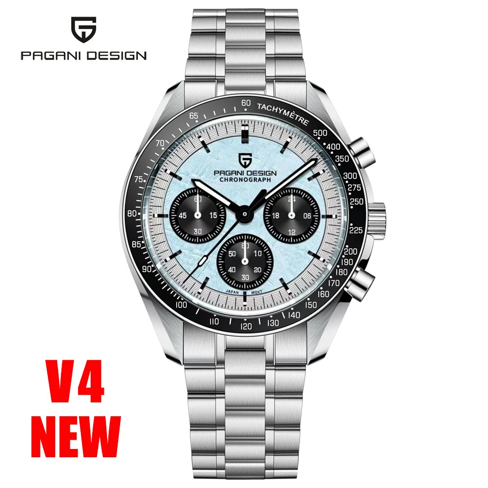 PAGANI DESIGN 2025 New AK Project Men's Watches Luxury Quartz Wrist Watch For Men AR Sapphire Speed Chronograph Automatic Date