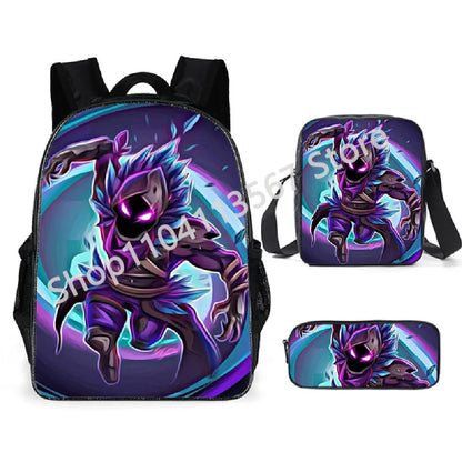 3Pcs/Sets Fortnite School Bags for Boys Girls Cartoon Battle Royale Game Book Bags Sets Games Backpacks School Gifts