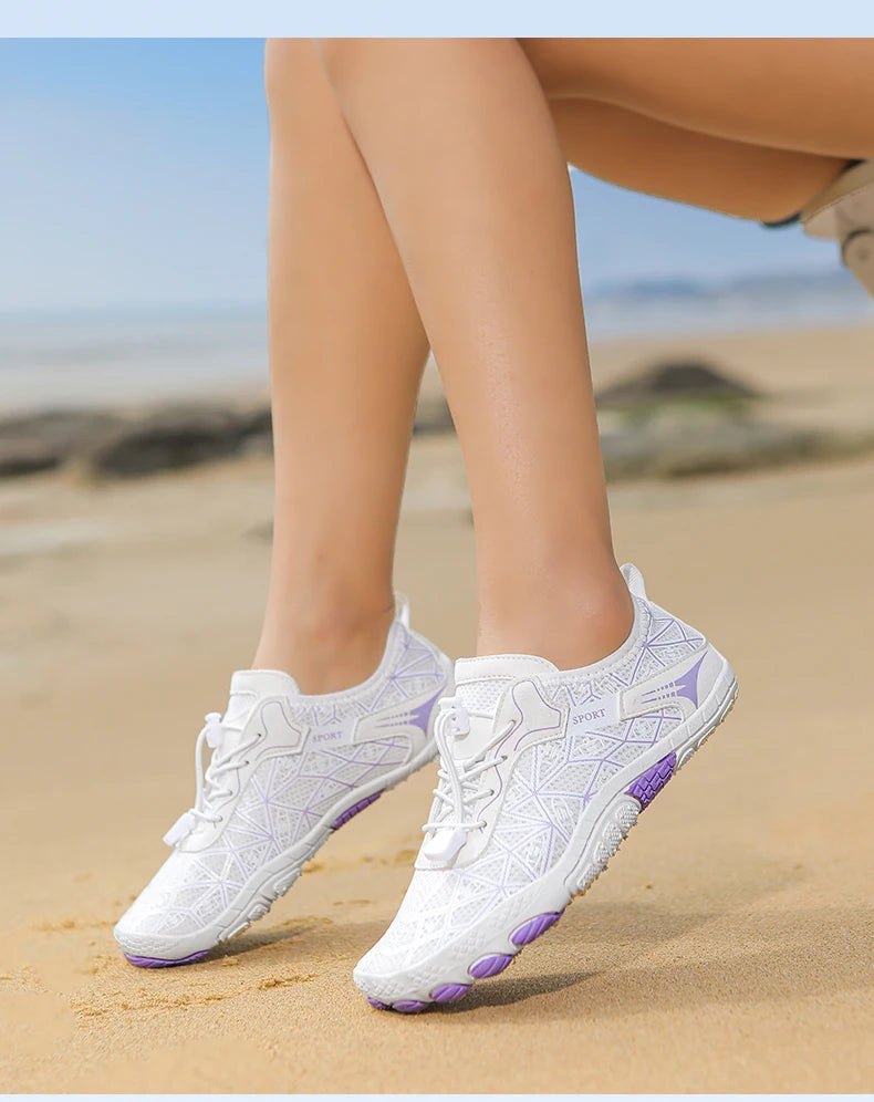 New Barefoot Wading Shoes Men and Women Mesh Quick-Drying Beach Shoes Outdoor Non-Slip Swimming Shoes Unisex Water Sports Shoes