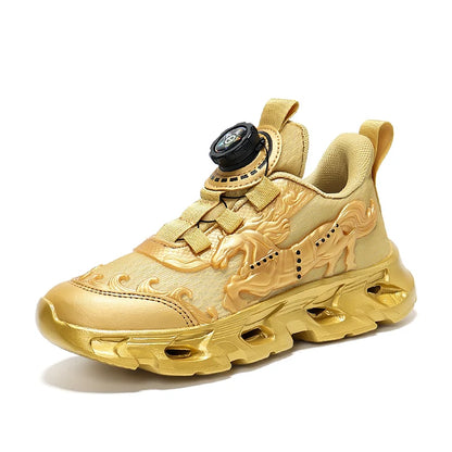 Zapatillas deportivas infantiles de malla a la moda, para estudiantes, con amortiguación, transpirables, antideslizantes y perfectas para entrenamiento y running diario en el campus