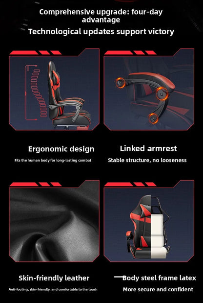 Gaming Chair Ergonomic Computer Desk Chair Reclining Home Office Gaming Chair with Back Support for Extended Sessions Game Chair