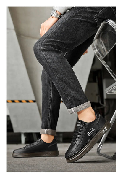 Modische Sommer-Freizeitschuhe für Herren, sportliche Slip-On-Loafer zum Autofahren, vielseitig, bequem, atmungsaktiv, verschleißfest, Leder -..