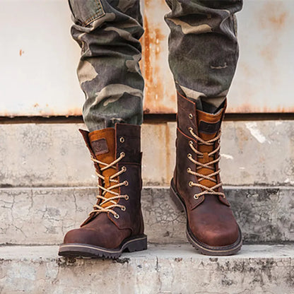 ROCKROOSTER Hiking shoes Men waterproof hunting Boots Tactical Desert Combat Boots trekking Ankle mountian cow Leather Sneakers