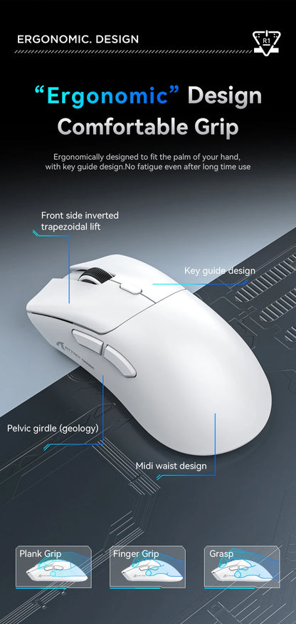 Attack Shark R1 Tri-Mode 2.4g-BT-Wired, PAW3311 18000DPI, 59g  Lightweight Gaming Mouse