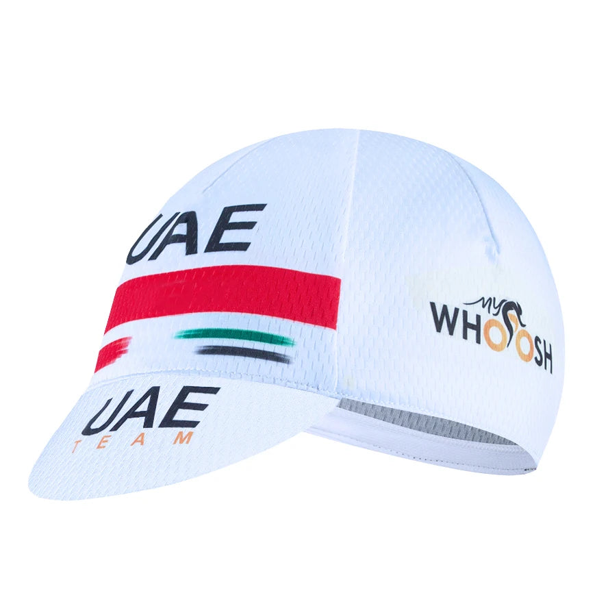 Gorra de ciclismo de los Emiratos Árabes Unidos para hombre: gorras clásicas de verano de secado rápido, para equipo profesional, ciclismo de carretera, montaña (MTB) y competición, para llevar debajo del casco