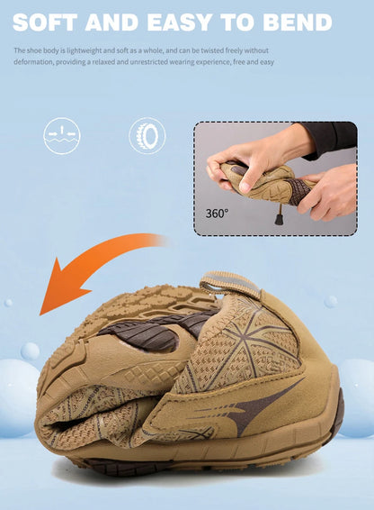 New Barefoot Wading Shoes Men and Women Mesh Quick-Drying Beach Shoes Outdoor Non-Slip Swimming Shoes Unisex Water Sports Shoes