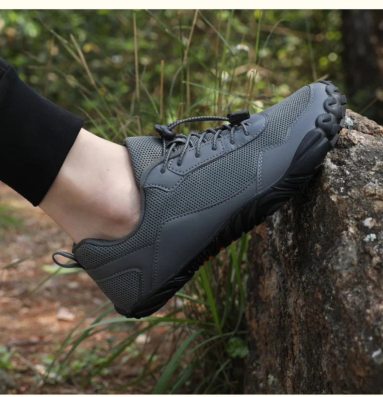 Men's Barefoot Hiking Shoes Breathable Outdoor Sports Climbing Shoes Trekking Sneakers Non-Slip Comfortable Men's Casual Jogging Footwear