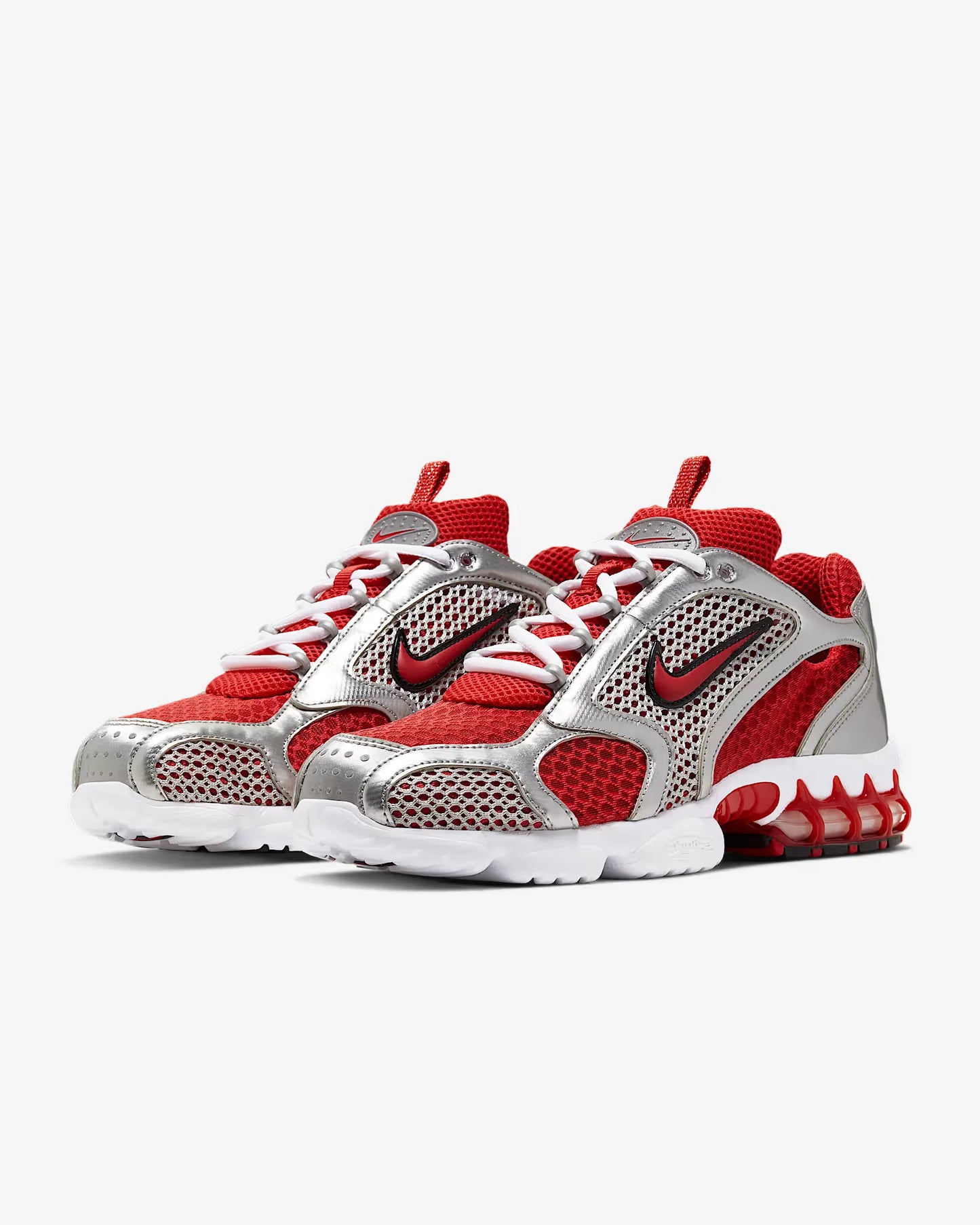 Nike Air Zoom Spiridon Cage 2 Unisex Low-Top Freizeitschuhe, sportlich, strapazierfähig, Grau/Rot, Lifestyle-Footwear CJ1288-600