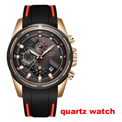 LIGE men’s automatic mechanical wristwatches – High-end luxury watch with a tourbillon, an elegant and water-resistant model, ideal for work or formal occasions.