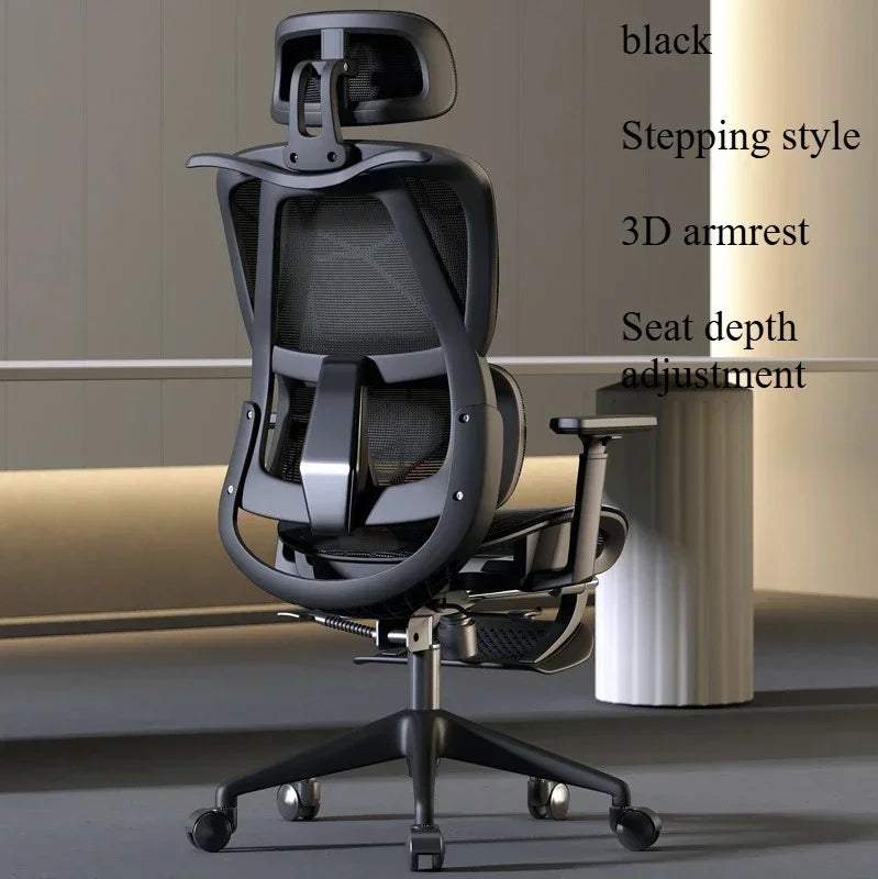 Gaming Chair Office Desk Ergonomic Computer Adjustable Armrests 3D Headrest Chair Lift Chair Back  Can Tilt Back with Foo Pedals