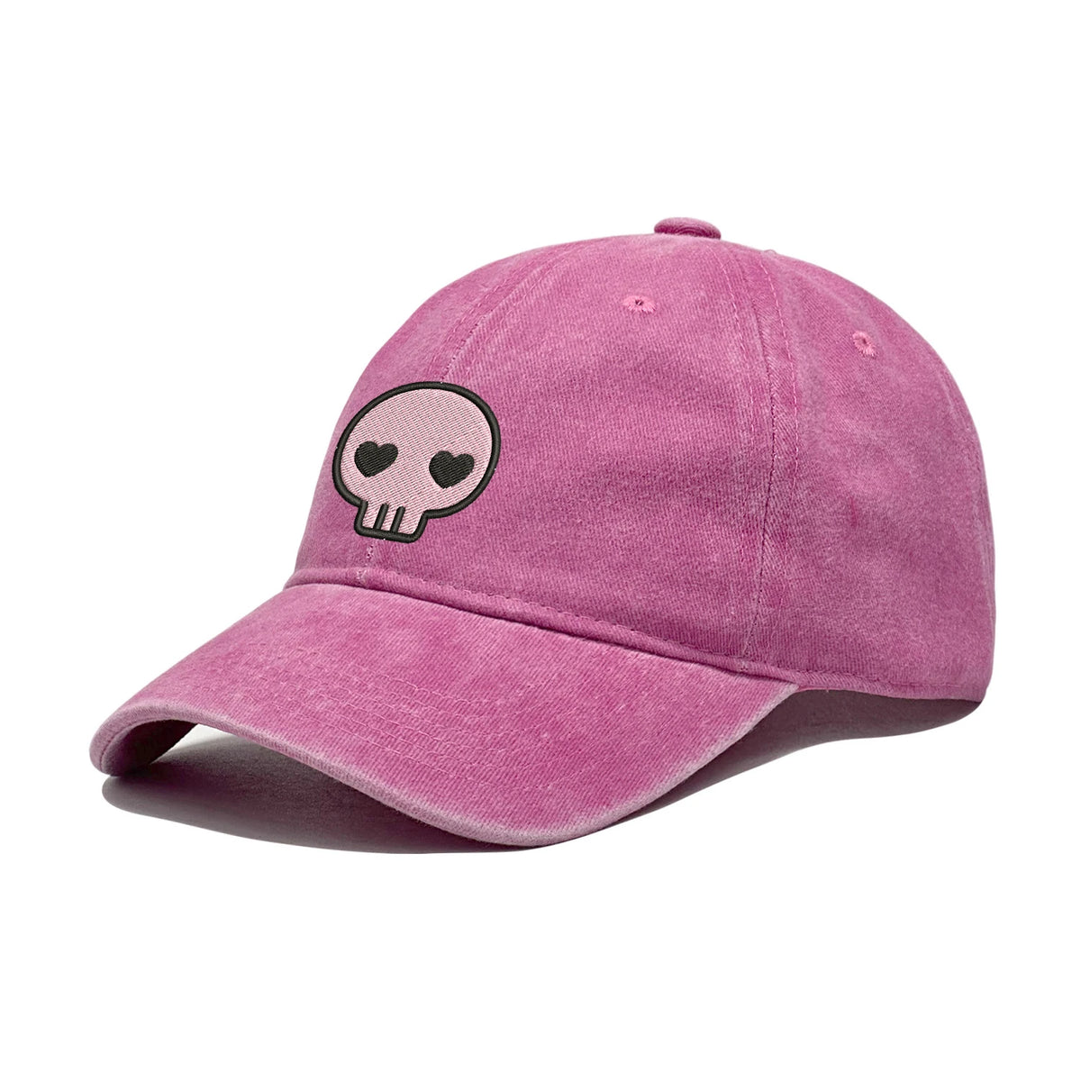 Retro stiliaus išplauta, susidėvėjusi beisbolo kepurė su išsiuvinėtu kaukolės motyvu, „Dad Hat“ stiliaus, vyrams ir moterims, kasdieninė, reguliuojama, lauko kepurė nuo saulės 260617