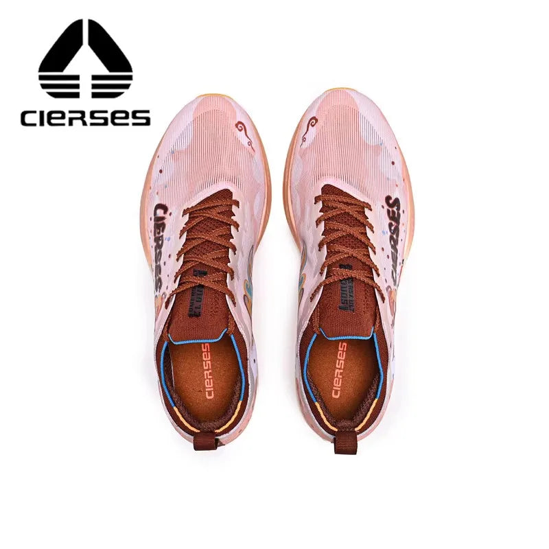 CIERSES Carbon Fiber Plate Marathon Running Racing Shoes Men Professional Stable Support Shock-Relief Rebound Training Shoes