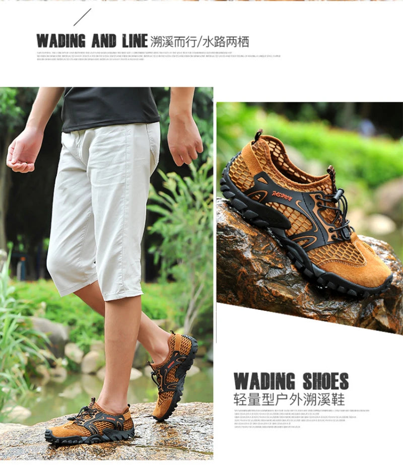 Breathable Outdoor Hiking Shoes Sports Wading Shoes Fishing Men's Shoes Summer Casual Sandals Comfortable and Breathable