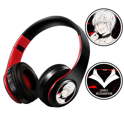 Japan Anime Headphone Demon Slayer Kimetsu No Yaiba Kamado Tanjirou Cosplay Bluetooth Headset Earphone with Mic Support TF Card