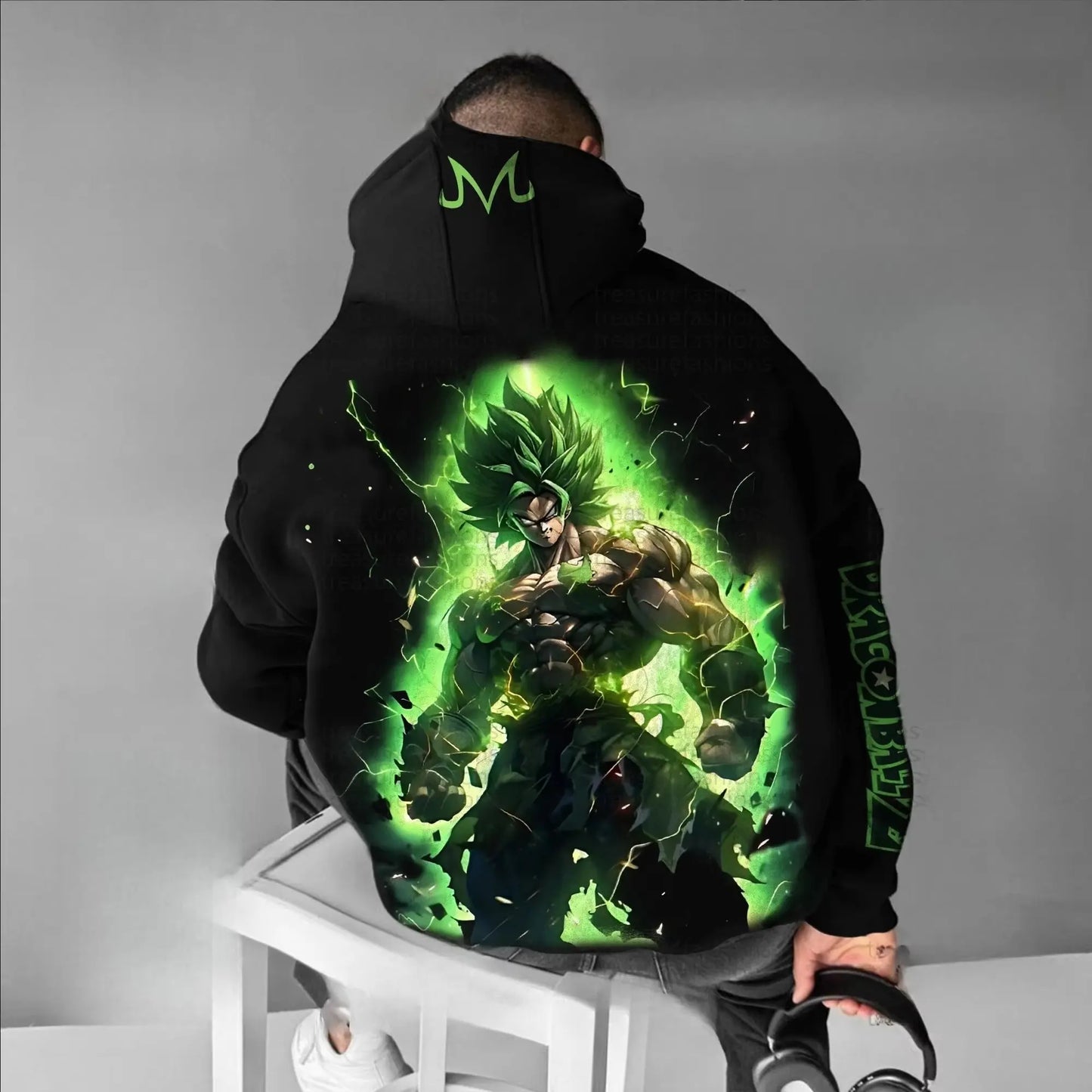 Oversized Dragon Ball Broly Anime Print Hoodie Men Women Streetwear Loose Casual Pullover Sweatshirt Spring Autumn Trend Y2k Top