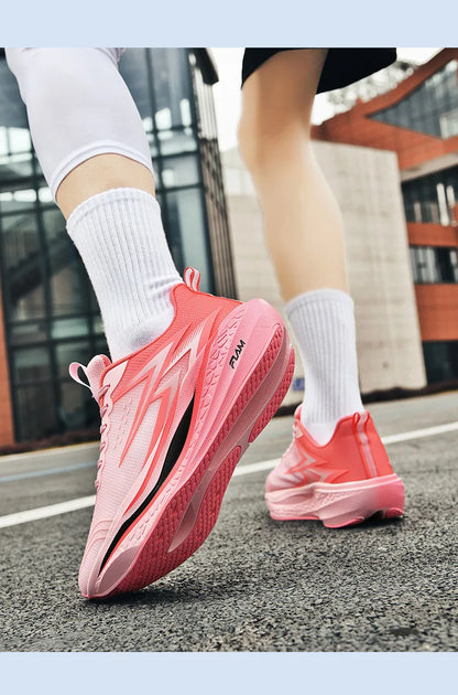 Sports Running Shoes Speciality Marathon Men Breathable Lightweight Carbon Board Women's Comfortable Athletic Nonskid Sneakers