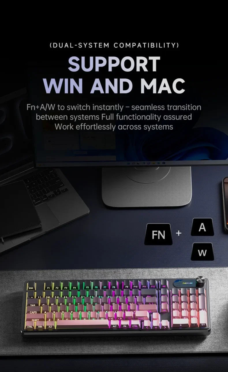 Wired Silent Keyboard Gaming Keyboard Magnetic Mechanical Wired for Pro Gaming Rapid Trigg 8000Hz 128K Rate