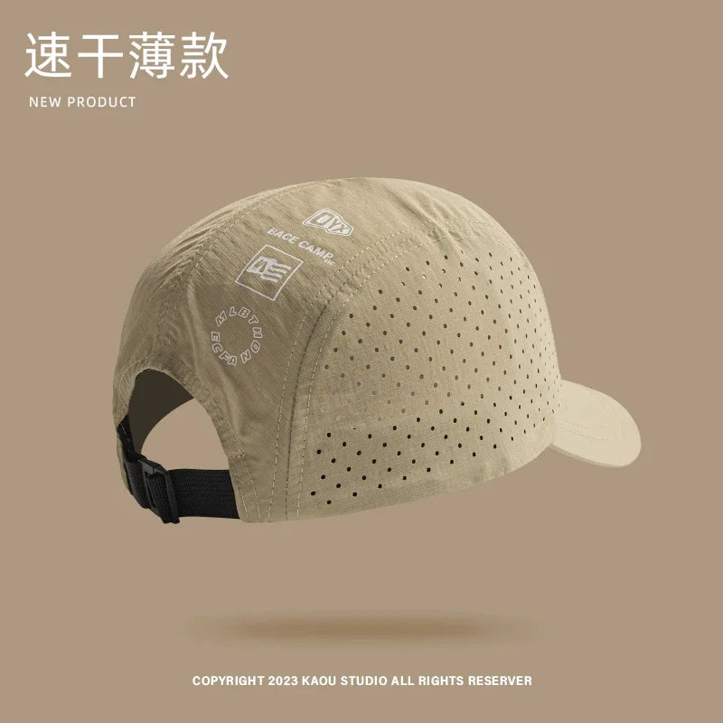 Summer 5 panel Baseball Caps  for Men and Women Outdoor Camping cap  Sun Protection Quick-drying Running Hat Breathable Golf Hat