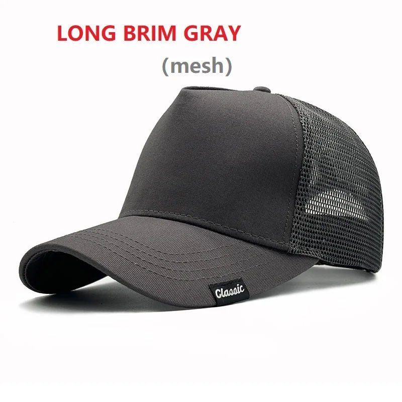 Unisex Quick Dry Big Head Mesh Baseball Cap Adjustable plus Size Summer Snapback Hat Comfortable Breathable 56-65cm