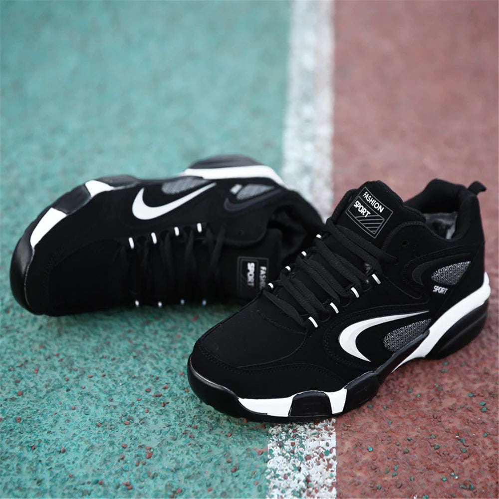 Zapatillas deportivas modernas de talla grande para hombre con bloques de color, cómodas, antideslizantes, con cordones, casuales y resistentes para actividades al aire libre masculinas