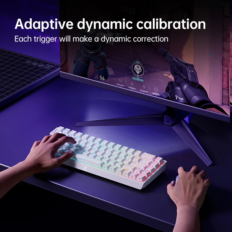 MCHOSE Ace 60 Pro 68 Magnetic Axis Mechanical Keyboard Customized Esports 0.01ms Latency RT 0.01mm 128K Gaming Keyboard Original