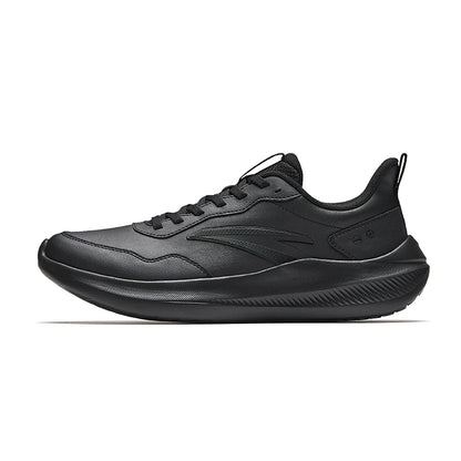 ANTA QINGKONG schokdempende leren hardloopschoenen voor heren voor de winter, slijtvaste hardloopschoenen, lichtgewicht sportschoenen voor woon-werkverkeer