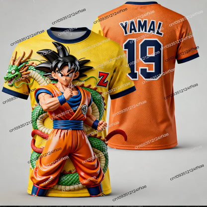 2025 New Dragon Ball Z Son Goku Special Edition Yamal Football Jersey T-shirt Kids Football Training Suit Men Sports T-shirt