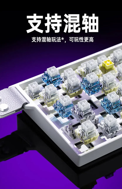AULA Mini60 HE Magnetic Switch Keyboard RGB Tri Mode Wireless Mechanical Keyboard 8000Hz 0.01mmRT Gaming Keyboard Gamer Gifts