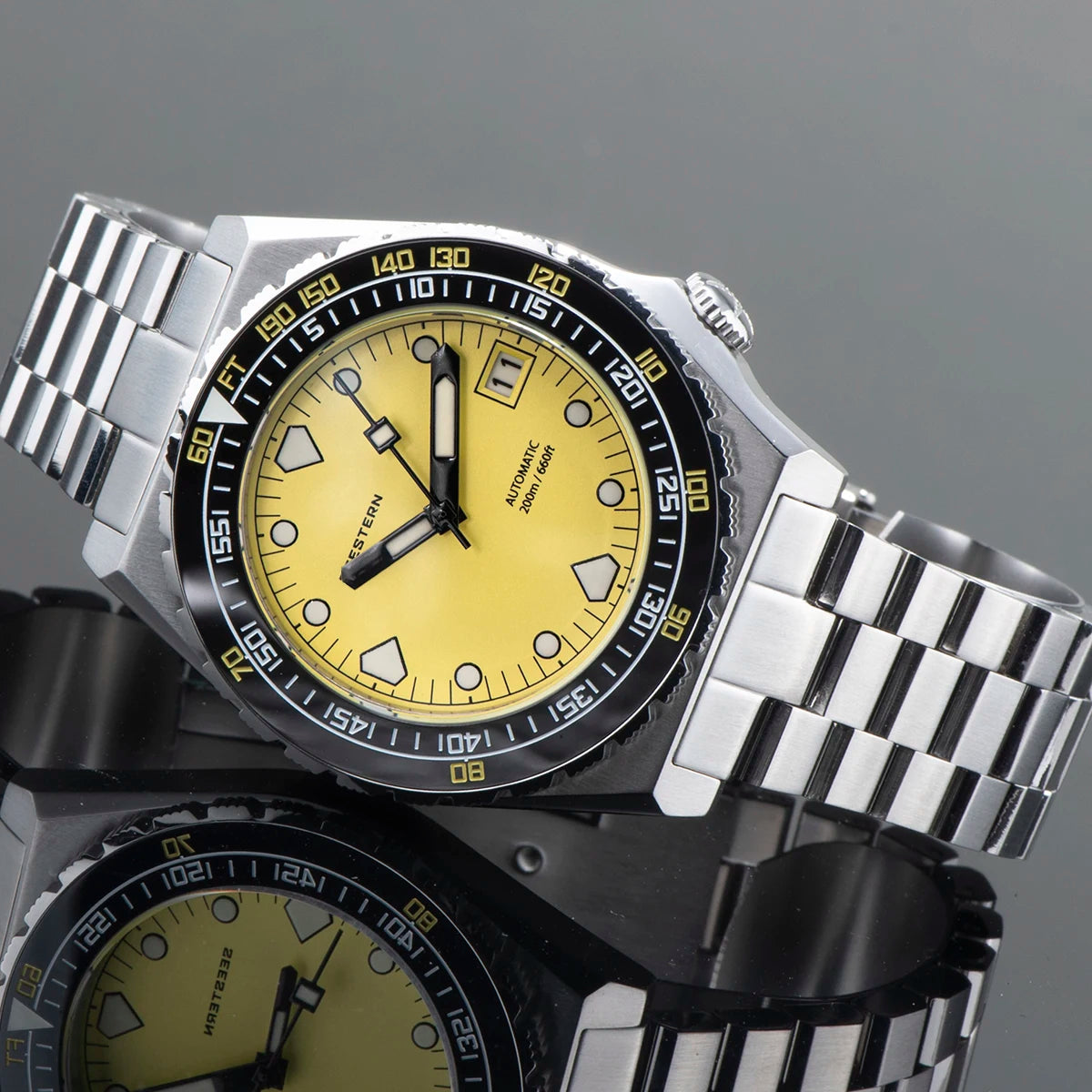 SEESTERN SUB600T V3 Men's Watch Automatic Diving Sapphire Wristwatch NH35 Movement Ceramic Bezel Luminous Date Jubilee Waterproof