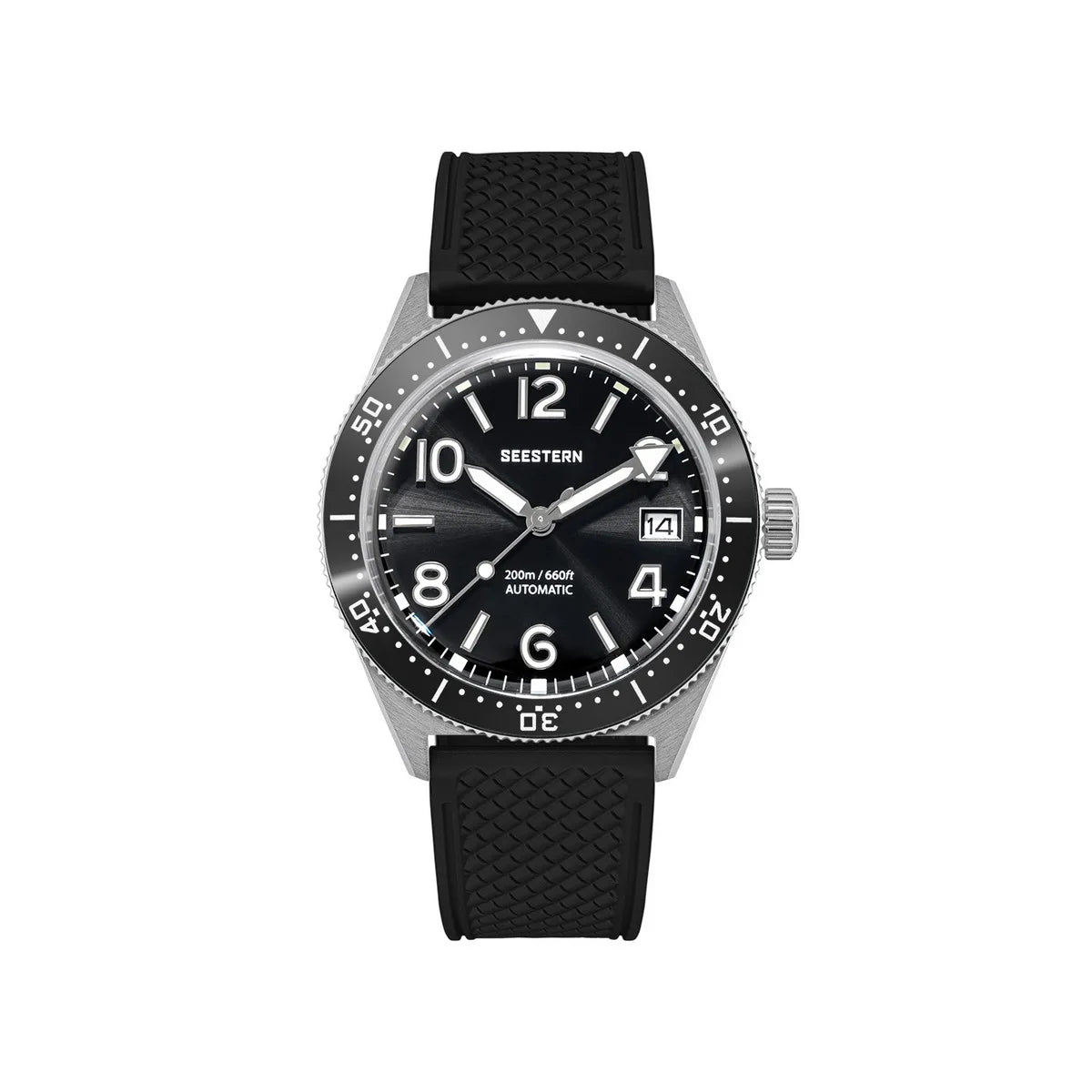 SEESTERN Diver Men Watch Automatic Mechanical Wristwatches NH35 Movement Ceramic Bezel 20Bar Waterproof Sapphire Luminou S434-2