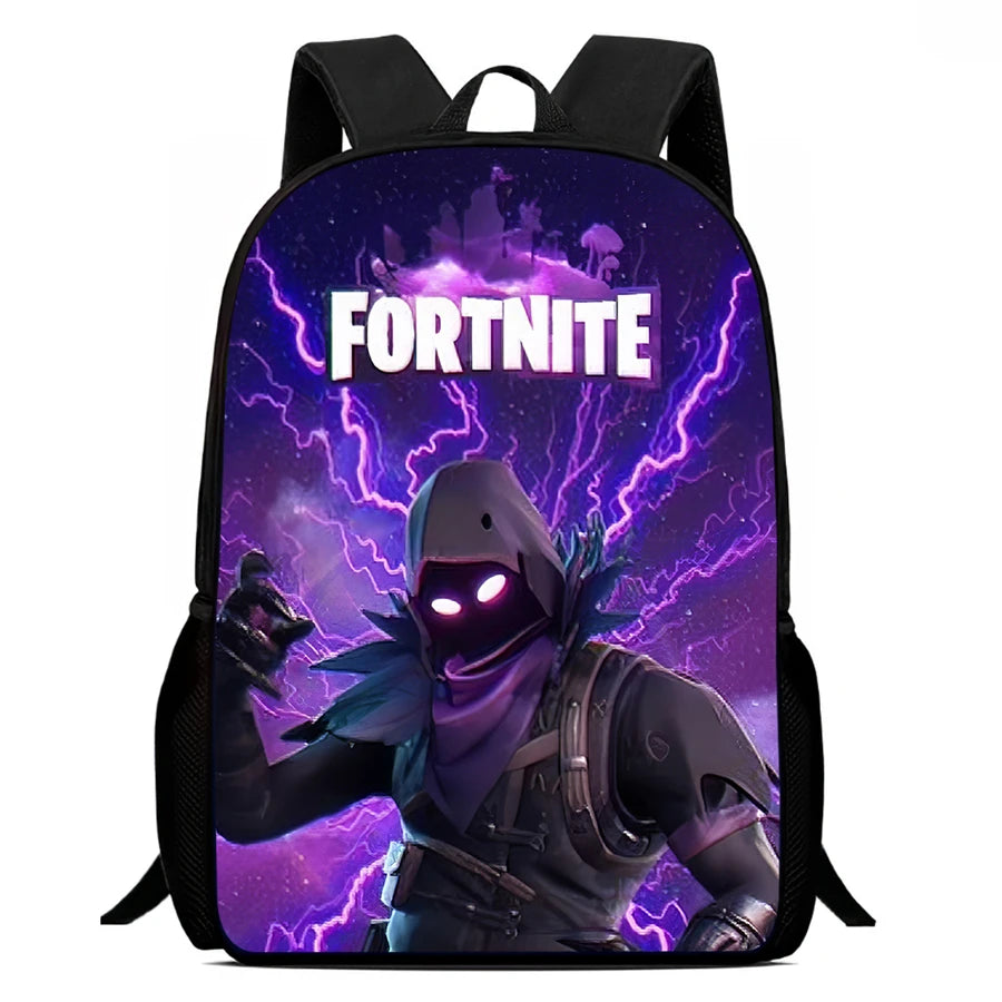 Fortnite Cartoon 15-inch Lightweight Backpack With Adjustable Shoulder Straps Kids Daily School Bag For Boys Girls Age 5-9