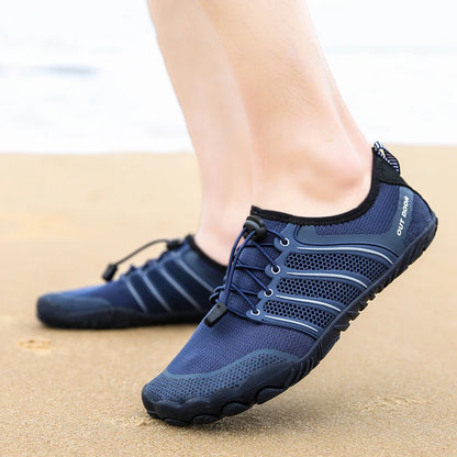Men's Minimalist Running Cross Training Shoes Barefoot Shoes Big Toe Box Five Finger Shoes Saguaro Barefoot Pit Viper Paracord