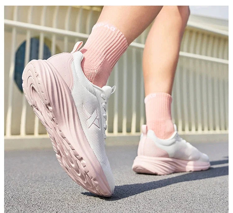 Xtep Women's Running Shoes 2025 Summer New Durability Lightweight Casual Shock-absorbing Breathable Mesh Sneakers 875418110054