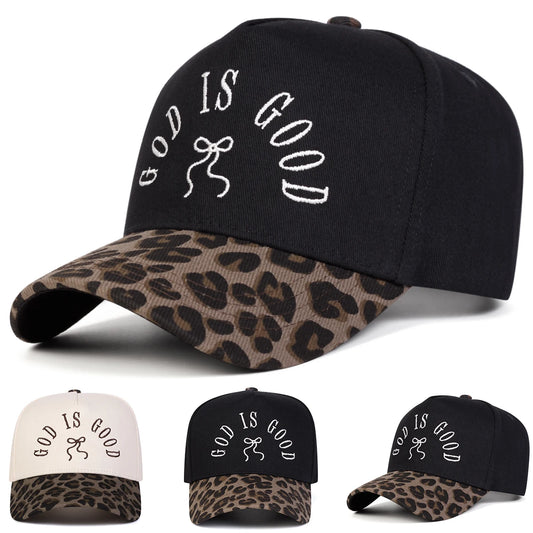 Unisex GOD IS GOOD Bow Embroidery Baseball Caps Spring Autumn Outdoor Adjustable Casual Hats Sunscreen Hat Sports Cap
