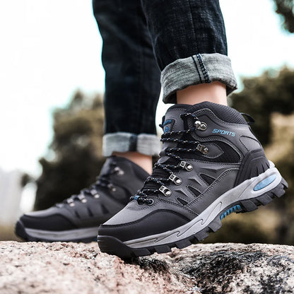 Outdoor Waterproof Hiking Boots for Men and Women, Spring and Autumn, Wear-Resistant Mountain Sports Boots, Hunting Sports Shoes